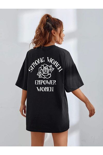 DEEPSENCE Women's Oversize T-shirt Strong Women Print