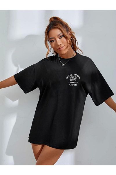 DEEPSENCE Women's Oversize T-shirt Strong Women Print