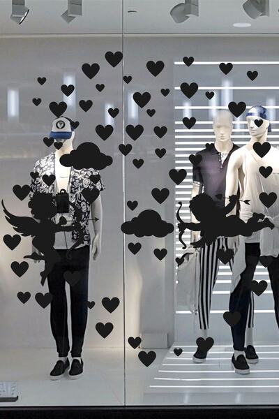 Echo Home Valentine's Day Sticker Store Glass Sticker February 14