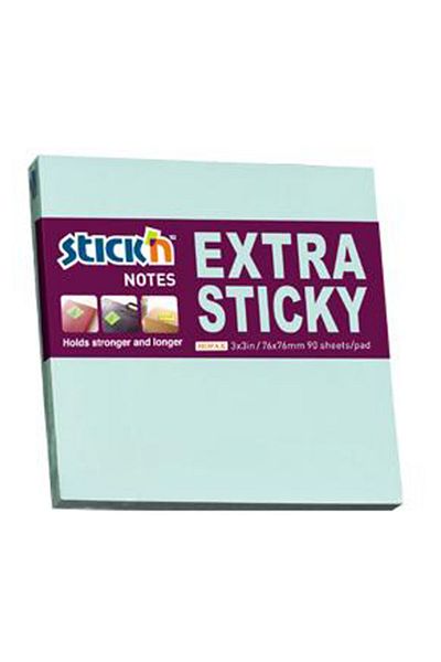 Gıpta ورق ملاحظات لاصق Hopax Stickn (10 قطع) إضافي 90 Yp 76x76 أزرق باستيل 21663