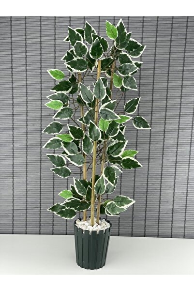 Bahçem Yapay Yoğun Yapraklı Dekoratif Benjamin Ağacı 3 Gövde 80cm