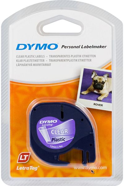 Dymo Letratag S0721530 ملصق شريط بلاستيك شفاف 12 مم × 4 م