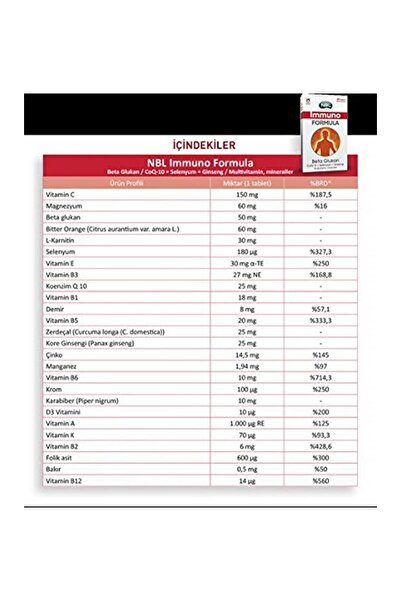 NBL Immuno Formula 30 Tablet