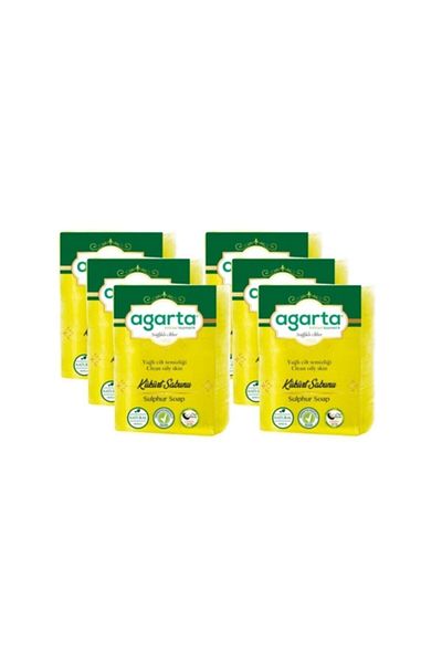 Agarta Sulfur Soap Natural 150 gr 6 Pieces