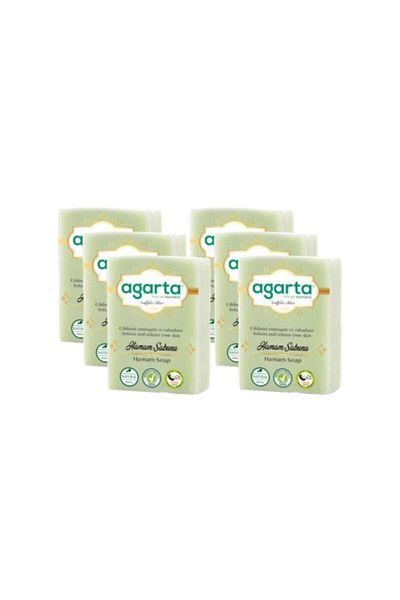 Agarta Turkish Bath Soap Natural 150 gr 6 Pieces