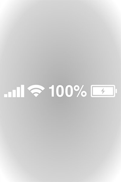 esticker 25 X 3 Cm Bildirim Çubuğu Pil Wifi Şarj Batarya Oto Sticker Araba Ca...