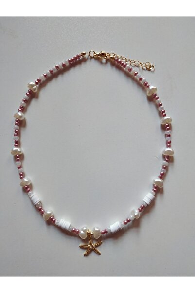 Fata Morgana Accessory Deniz Yıldızı Uçlu Mor Inci Kolye