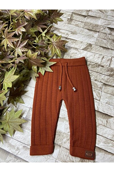 Meriç bebe Beli Bağcıklı Fitilli Triko Pantolon