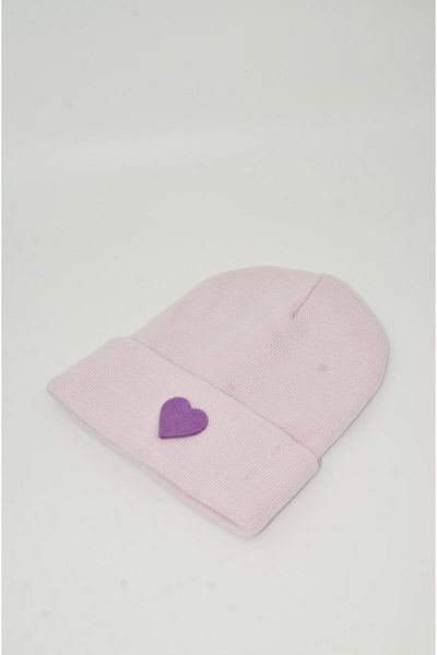 mottomia New Year/Valentine's Day Special Purple Heart Figured Pink/Powder Color Unisex Beret
