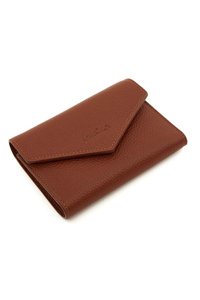 Deriza Мини портфейл Odie от естествена кожа, кафяв