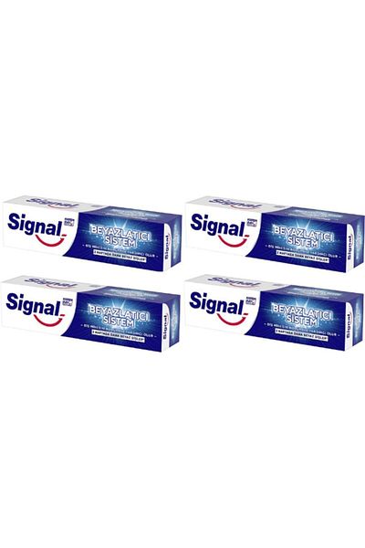 Signal معجون أسنان نظام التبييض 75 مل، مجموعة من 4 قطع