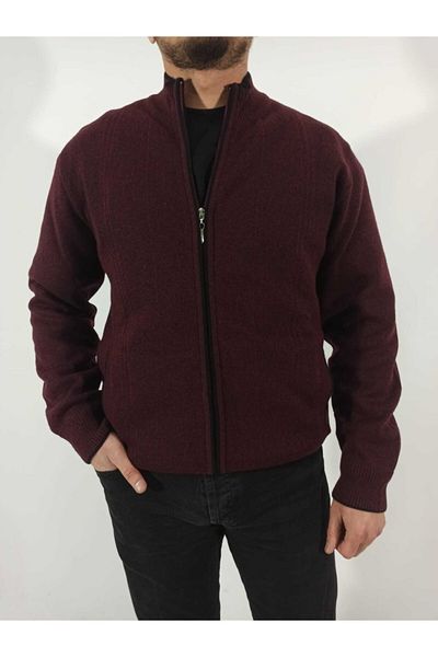 DCN Lamb Wool Zippered Cardigan-6521