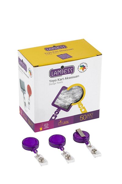 Lamiess Lms 351 Round Yoyo Transparent Purple 50pcs