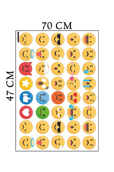 Tilki Dünyası Emoji Deco Kids Room Wall Sticker