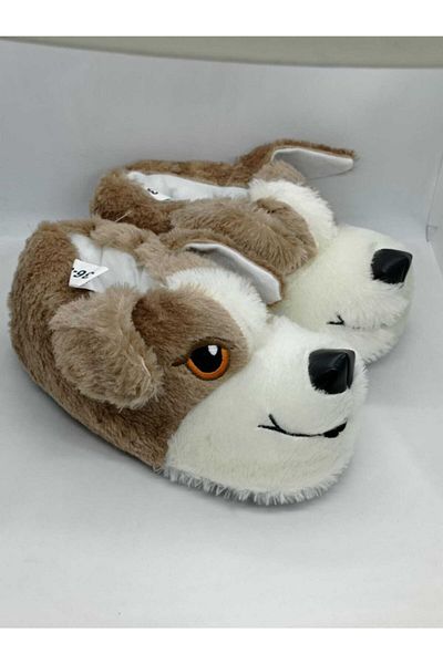 Akınal Bella Akınalbella Unisex Καφέ Animal Slippers Home Παπούτσια