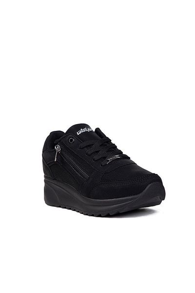 Wickers Black - Women's Summer Comfortable Daily Sneaker Lace-up Lightweight Sports Shoes 36-40