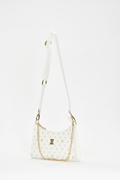 Pierre Cardin Weiße Monogramm-Umhängetasche für Damen 05PO22Y1565