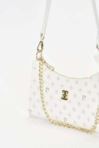 Pierre Cardin Weiße Monogramm-Umhängetasche für Damen 05PO22Y1565