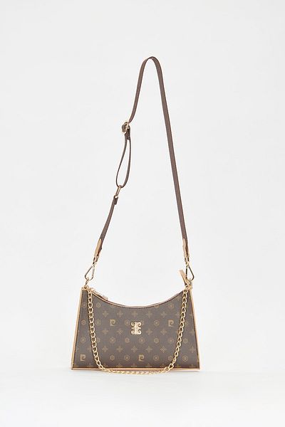 Pierre Cardin Brown Monogram Women's Shoulder Bag 05PO22Y1565