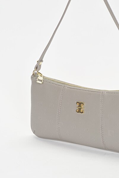 Pierre Cardin Graue Damen-Umhängetasche mit Aufdruck 05PO22Y1564