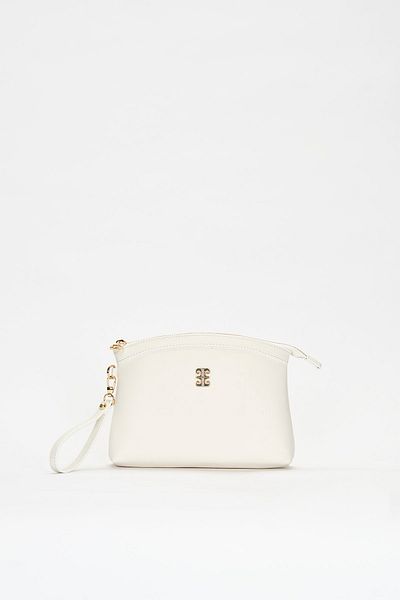 Pierre Cardin White Print Γυναικεία Τσάντα Clutch & Clutch 05PO22Y1547