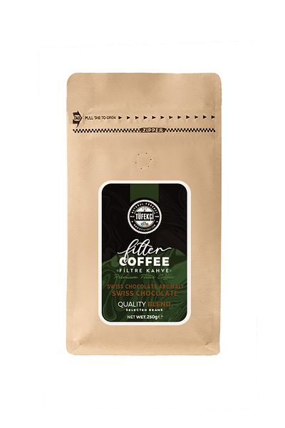 By Tüfekçi Swiss Chocloate, Caramel and Hazelnut Flavored Filter Coffee Advantageous Package 3X250 Gr