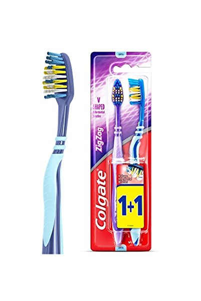 Colgate Zigzag Interdental Cleaning Medium Toothbrush 1+1