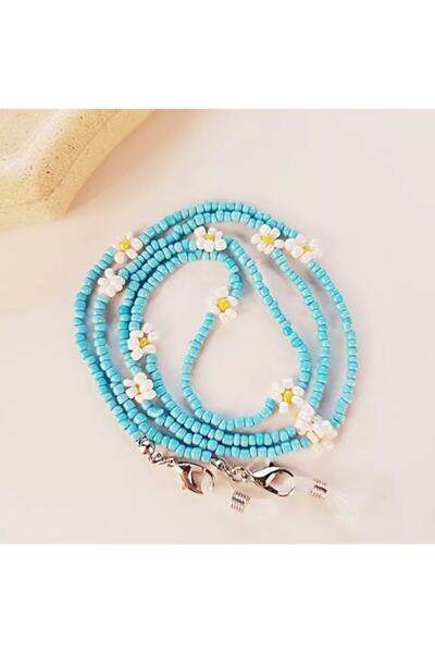 İPAR AKSESUAR إكسسوار نظارات ديزي من الخرز الرملي الأزرق