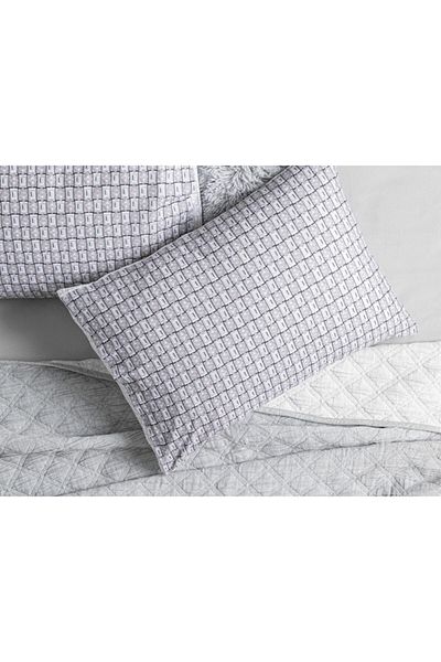 English Home Husa de perna din bumbac deltoid 2 piese 50x70 Cm Gri