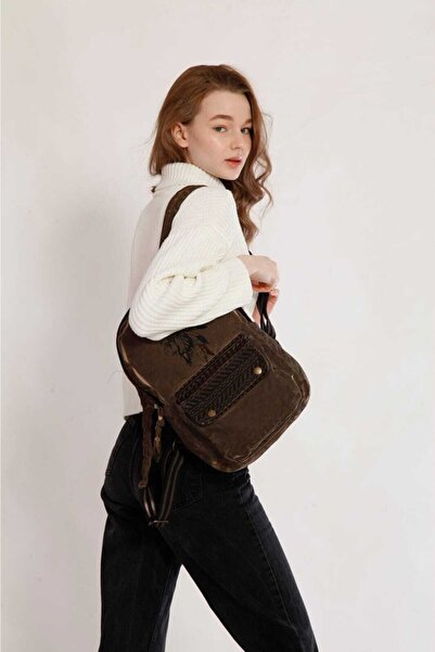 Street Bag Kızılderili Nakışlı Sırt Çantası Günlük Kullanım Seyahat