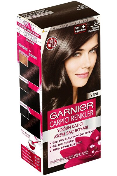 Garnier Saç Boyası Color Natural Çarpıcı Renkler Renk 3.0 Kahverengi