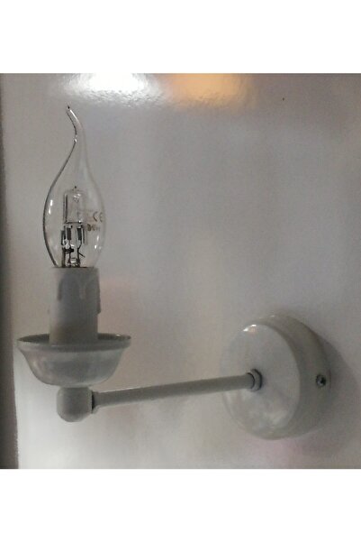 TEKAY AYDINLATMA إضاءة الجدار الشمعدان الأبيض ريفي