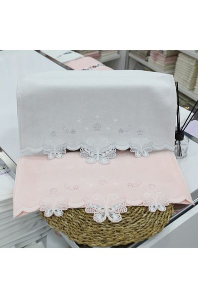 ARLIVA Σετ πετσετών 50*85 Glitter Butterfly Κεντημένο 2 τεμαχίων