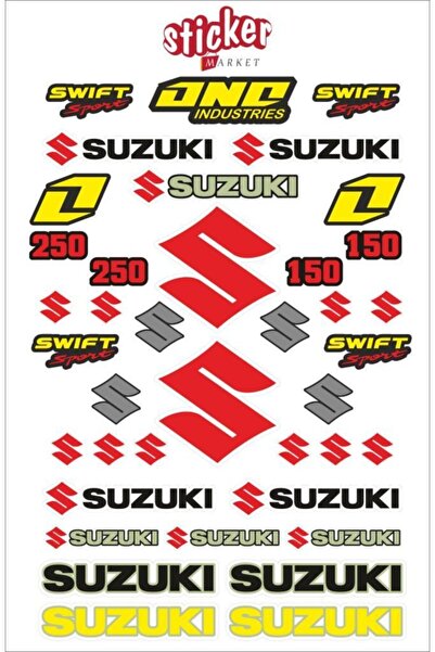 Sticker Market مجموعة ملصقات سوزوكي للدراجات النارية