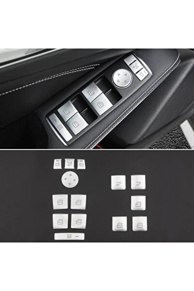 Genel Markalar Mercedes W204 Cam Düğme Kromu W212 Ayna Ayar Düğme Kromu Uyumlu