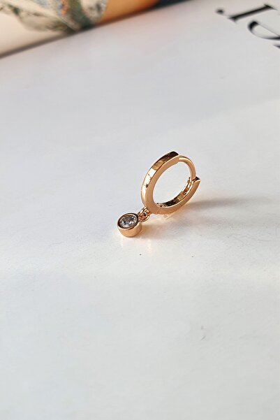 BUNNY Sallantılı Tek Taş Helix Ve Tregus Piercing 24k Altın Kaplama