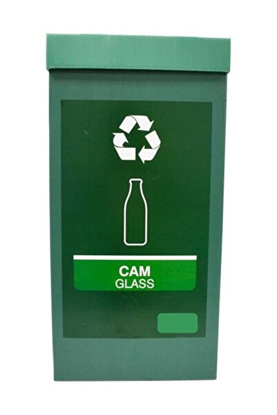 Genel Markalar Yeşil Cam Geri Dönüşüm Kutusu, Sıfır Atık, Ekolojik ve Şık Tas...