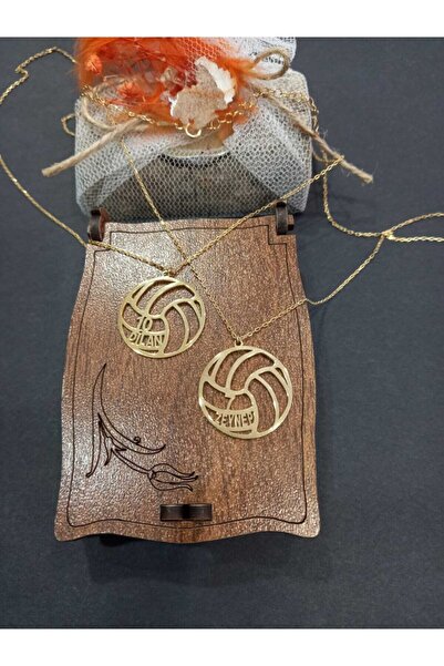 Dsm Silver & Design Voleybol Topu Kolye Altın Kaplama Gümüş