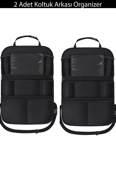RevuBaby Car Seat Back Organizer Organizer with Seat Back Protector Tablet Pocket 2pcs