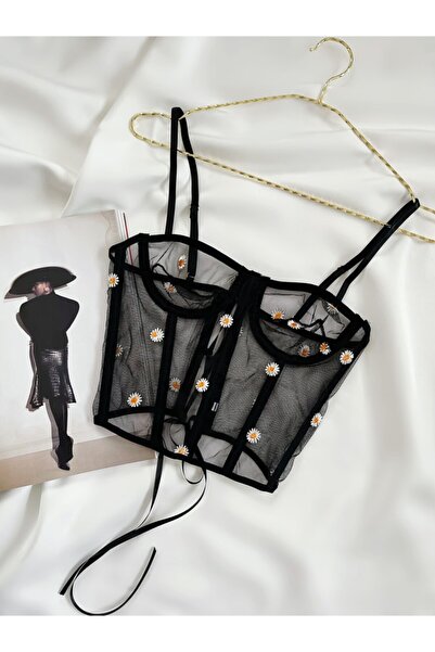 WAHSHE Jolie Balenli Tül Bralet