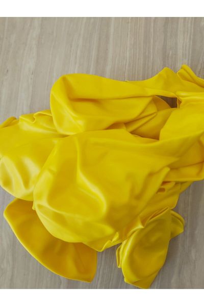 Atakent Süs Yellow Metallic Balloon Shiny 10 Pieces