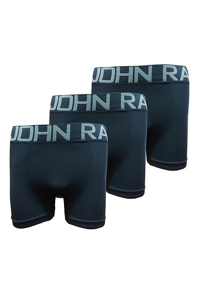 John Ray Ανδρικά εύκαμπτα premium μπόξερ 3 τεμαχίων Anthracite χωρίς ραφή Microfiber Lycra