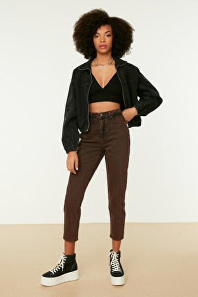 Trendyol Collection Jeans - Brown - Mom 