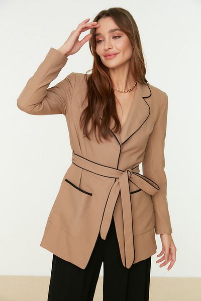 Trendyol Collection Blazer - Beige - Oversized