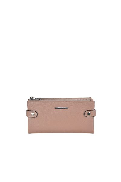 Eminsa Powder Leather Women's Wallet with Snap Fasteners