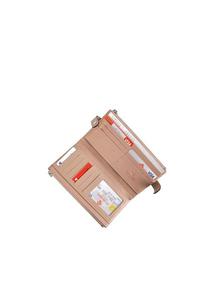 Eminsa Powder Leather Women's Wallet with Snap Fasteners