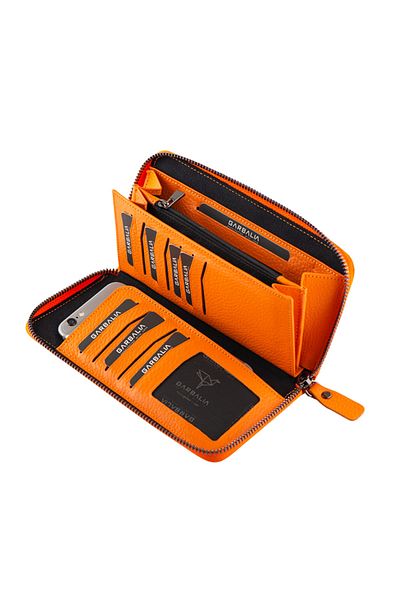 Garbalia Arthur Orange Genuine Leather Women's Wallet