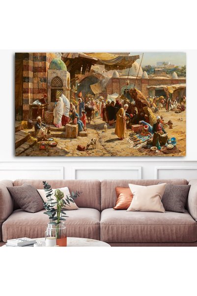 Sebenta Tarihi Pazar Alanı Kanvas Tablo 80 x 120 cm