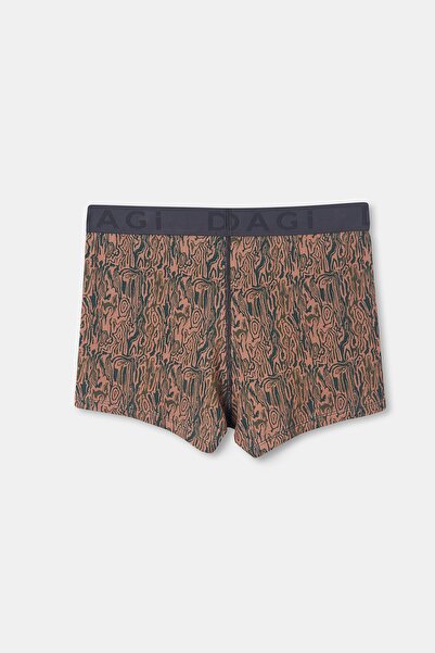 Dagi D-men Compact Combed Cotton Patterned Boxer