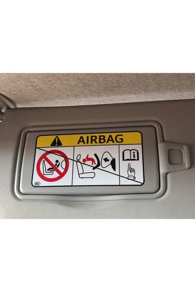 TSC 2 Adet 13 cm Araba Güneşlik Ayna Airbag Etiket Yapıştırma